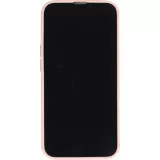Coque iPhone 13 - Silicone Mat Coeur doré - Rose