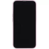Coque iPhone 14 - Silicone Mat Coeur doré - Violet