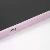 Coque iPhone 14 - Silicone Mat Coeur doré - Violet