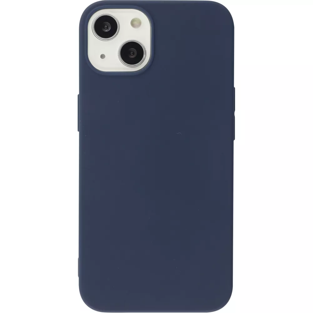 Coque iPhone 13 mini - Silicone Mat - Bleu foncé