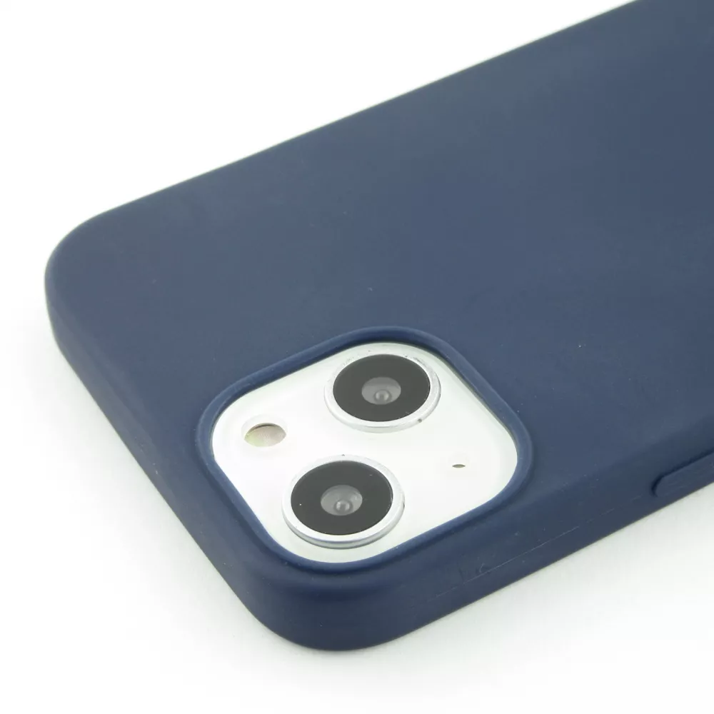 Coque iPhone 13 mini - Silicone Mat - Bleu foncé