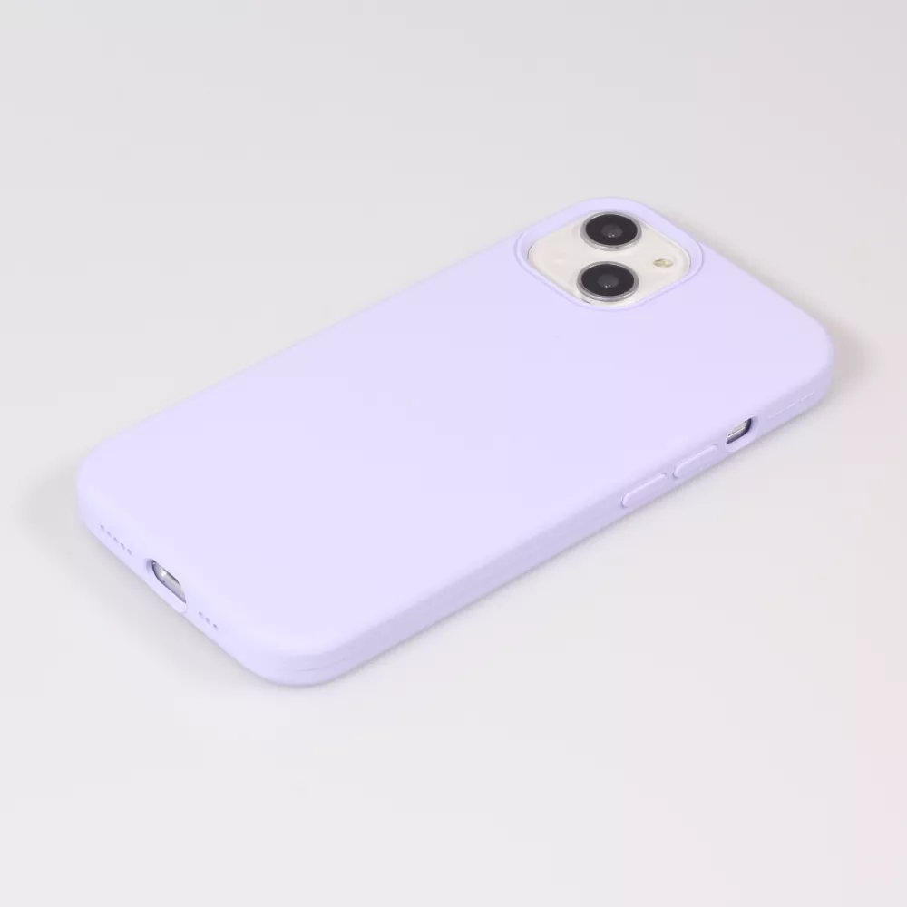 Coque iPhone 15 - Silicone Mat - Violet clair