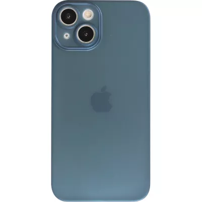 Coque iPhone 13 - plastique ultra fin semi-transparent mat - Bleu