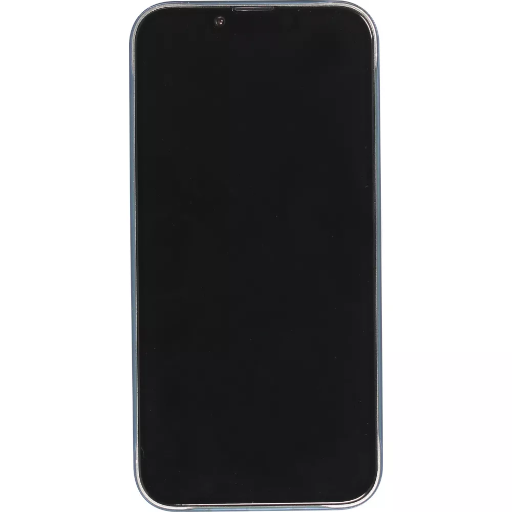 Coque iPhone 14 - plastique ultra fin semi-transparent mat - Bleu