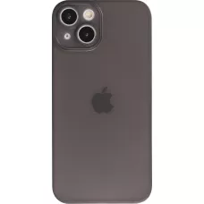 Coque iPhone 14 - plastique ultra fin semi-transparent mat - Noir