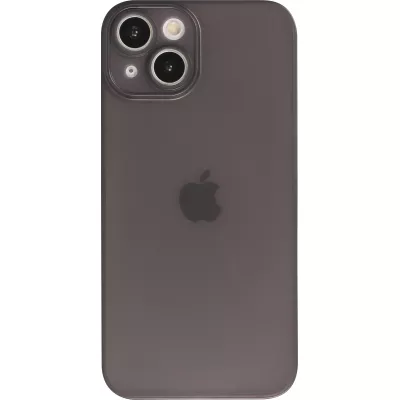 Coque iPhone 15 - plastique ultra fin semi-transparent mat - Noir