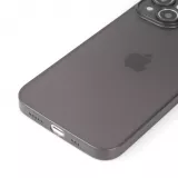 Coque iPhone 14 - plastique ultra fin semi-transparent mat - Noir