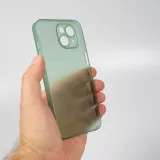 Coque iPhone 15 - plastique ultra fin semi-transparent mat - Vert