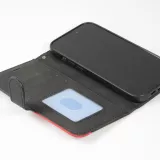 Coque iPhone 15 - Flip classical elegant fine lines - Noir
