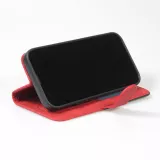 iPhone 14 Plus Case Hülle - Flip classical elegant fine lines - Rot