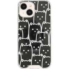 Coque iPhone 14 - Gel bumper chat miroir - Transparent
