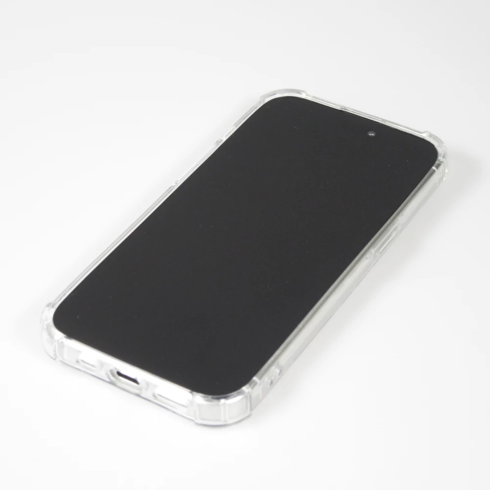 Coque iPhone 14 - Gel bumper chat miroir - Transparent