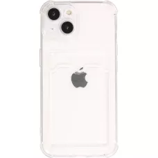 Coque iPhone 14 - Gel silicone bumper super flexible avec porte-carte transparent