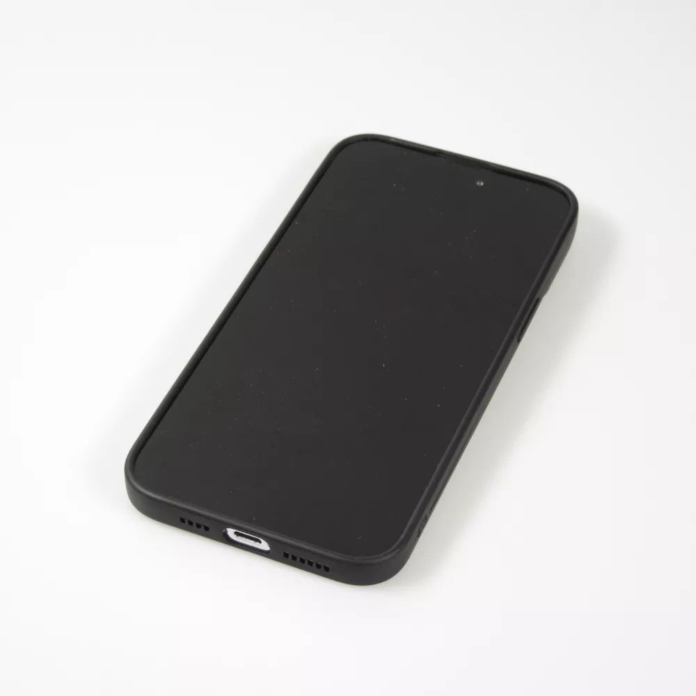 iPhone 14 Case Hülle - Weiches Silikongel mit Kameraschutz - Zwei Schlangen - Schwarz