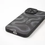 iPhone 14 Case Hülle - Weiches Silikongel mit Kameraschutz - Zwei Schlangen - Schwarz