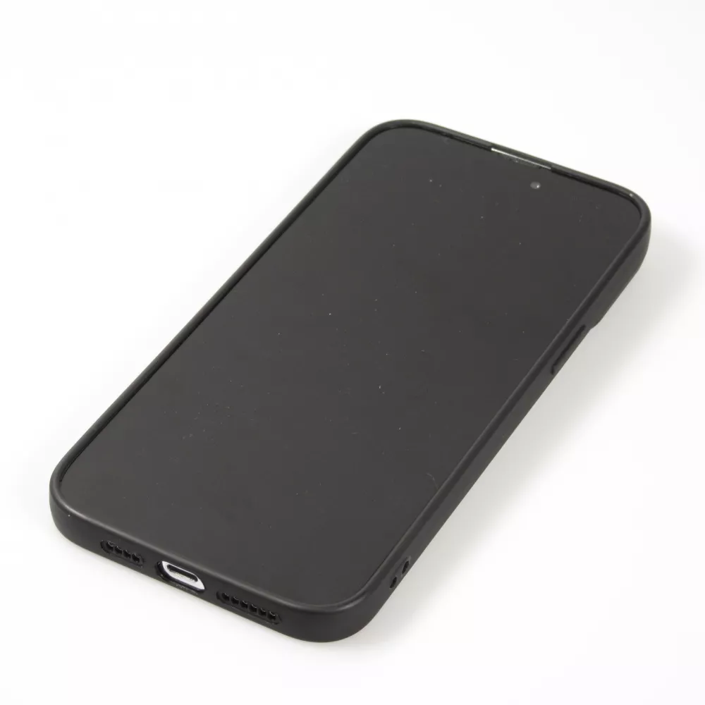iPhone 14 Case Hülle - Weiches Silikongel mit Kameraschutz - Many kisses - Schwarz