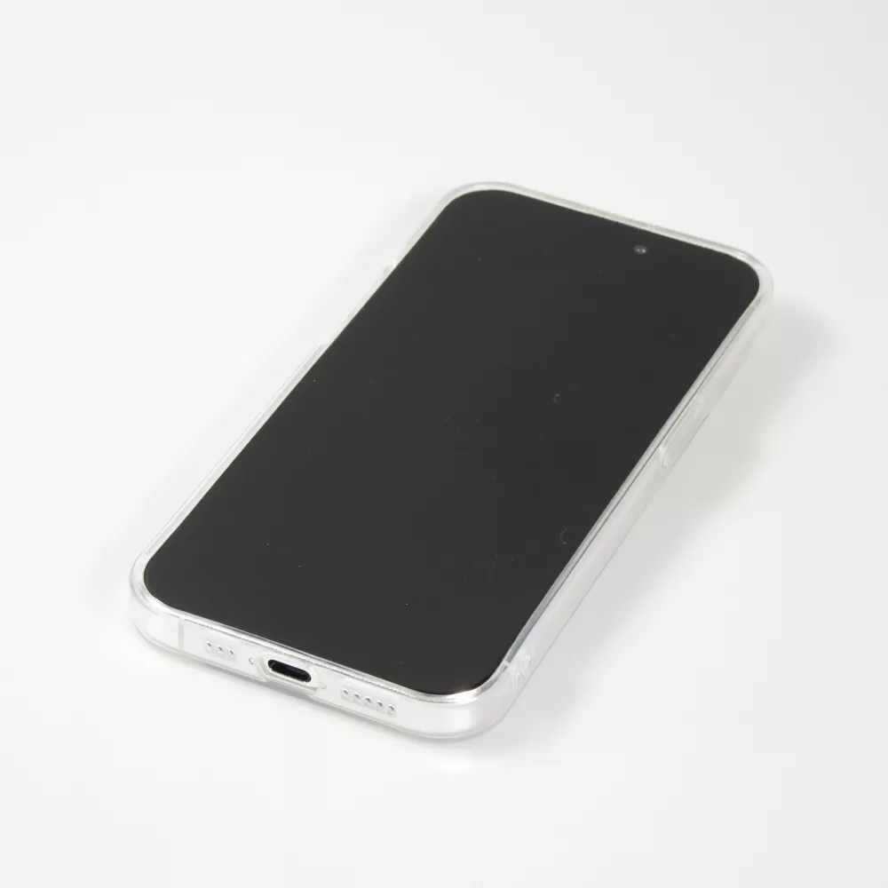 Coque iPhone 15 - Gel silicone transparent petit chat trop mignon