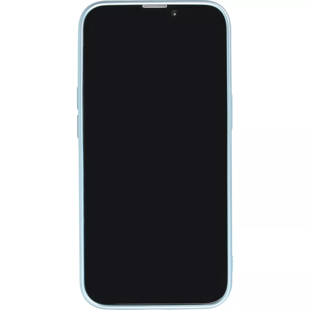 Coque iPhone 14 - Gel souple avec vitre de protection caméra MagSafe - Bleu