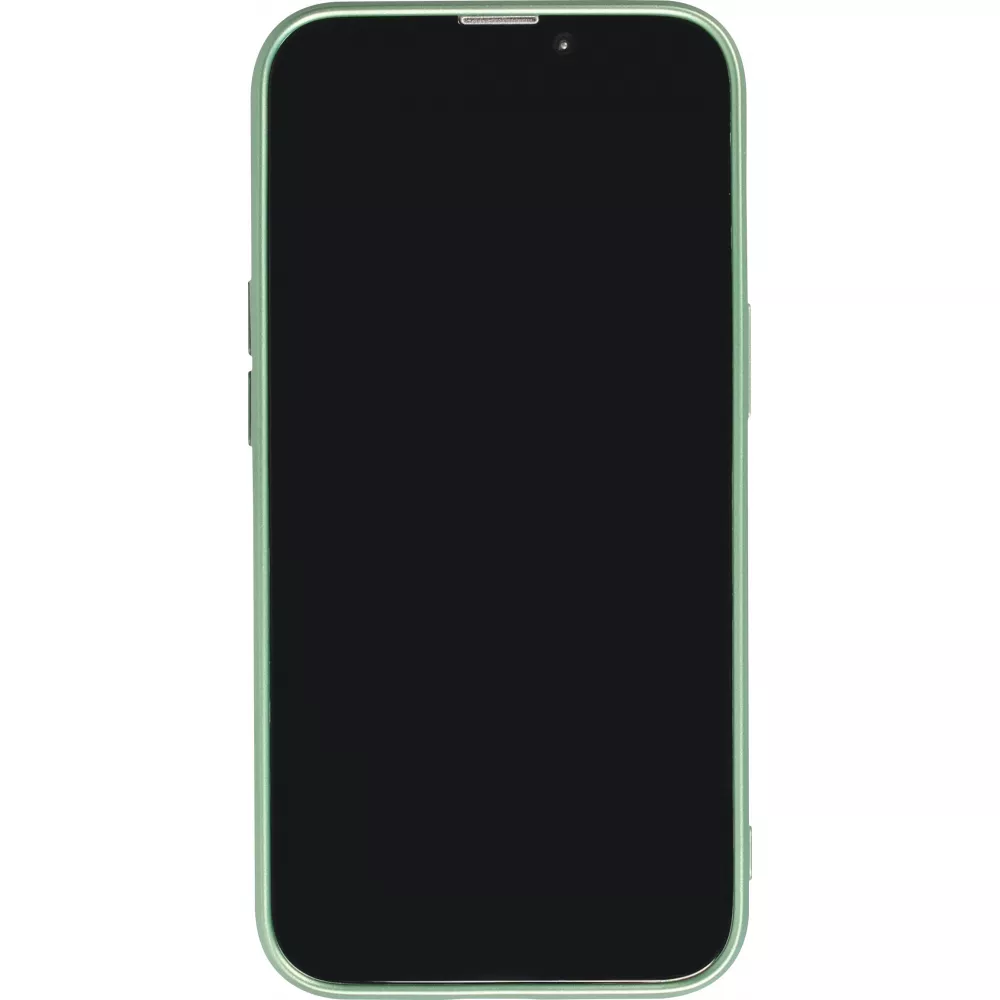 iPhone 15 Case Hülle - Gummi weich mit Kameraschutzglas MagSafe - Grün
