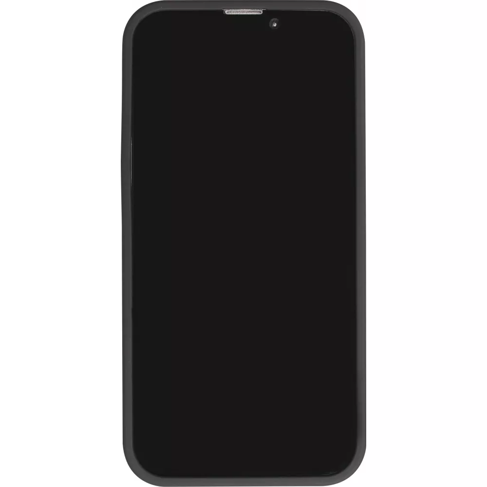 Coque iPhone 14 - Jelly cover glass semi-transparente MagSafe - Black