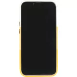 iPhone 14 Pro Case Hülle - Stylisches tricolor Cover mit Leder-Look - Orange
