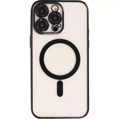 iPhone 14 Pro Case Hülle - Electroplate mit Magsafe - Schwarz