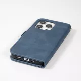 iPhone 14 Pro Max Case Hülle - Flip Geometrisch - Blau komplett