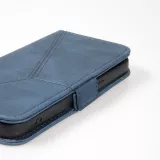 iPhone 14 Pro Max Case Hülle - Flip Geometrisch - Blau komplett