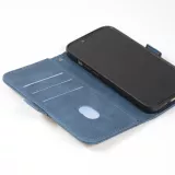 iPhone 14 Pro Max Case Hülle - Flip Geometrisch - Blau komplett