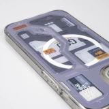 Coque iPhone 14 Pro Max - Gel silicone Machine Armor Type-G20 MagSafe - Bleu foncé