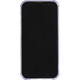 Coque iPhone 14 Pro Max - Gel silicone bumper super flexible avec porte-carte transparent - Violet
