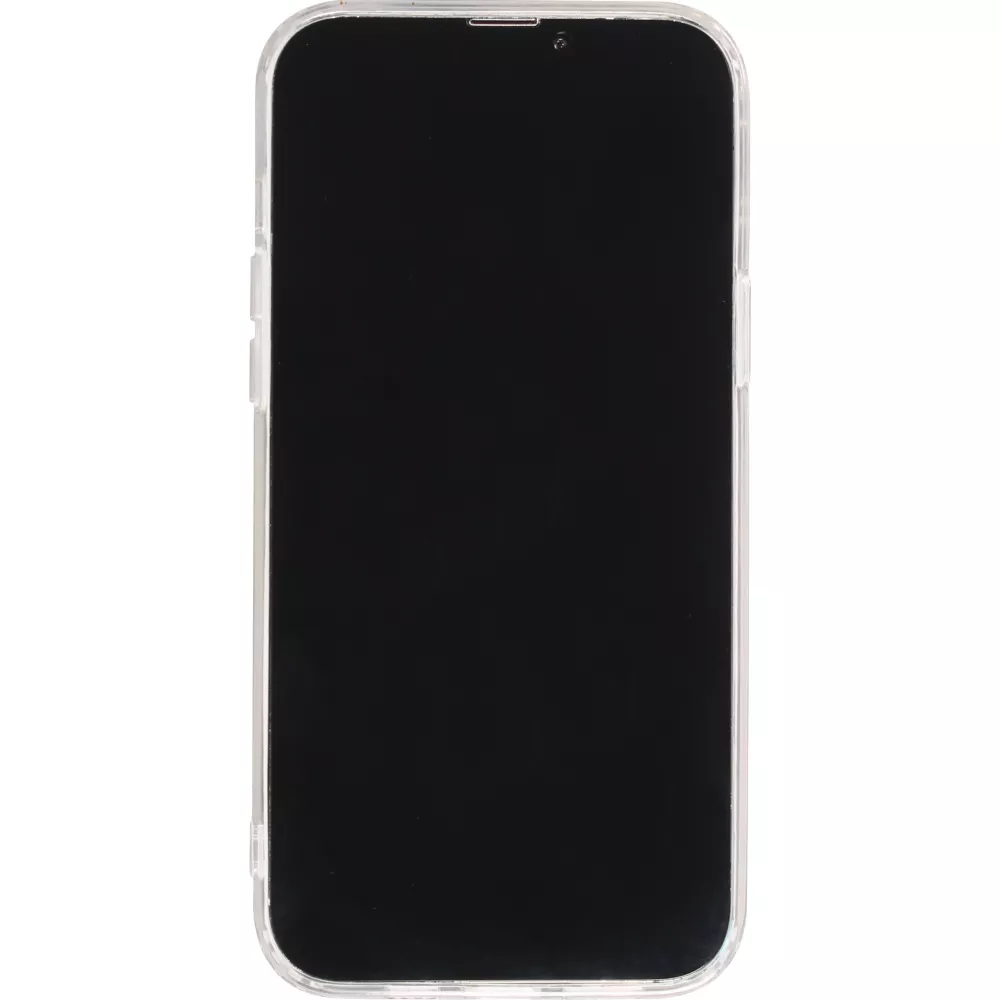 iPhone 16 Pro Case Hülle - Gummi Silikon steif mit MagSafe Frühlings Blumen - Transparent