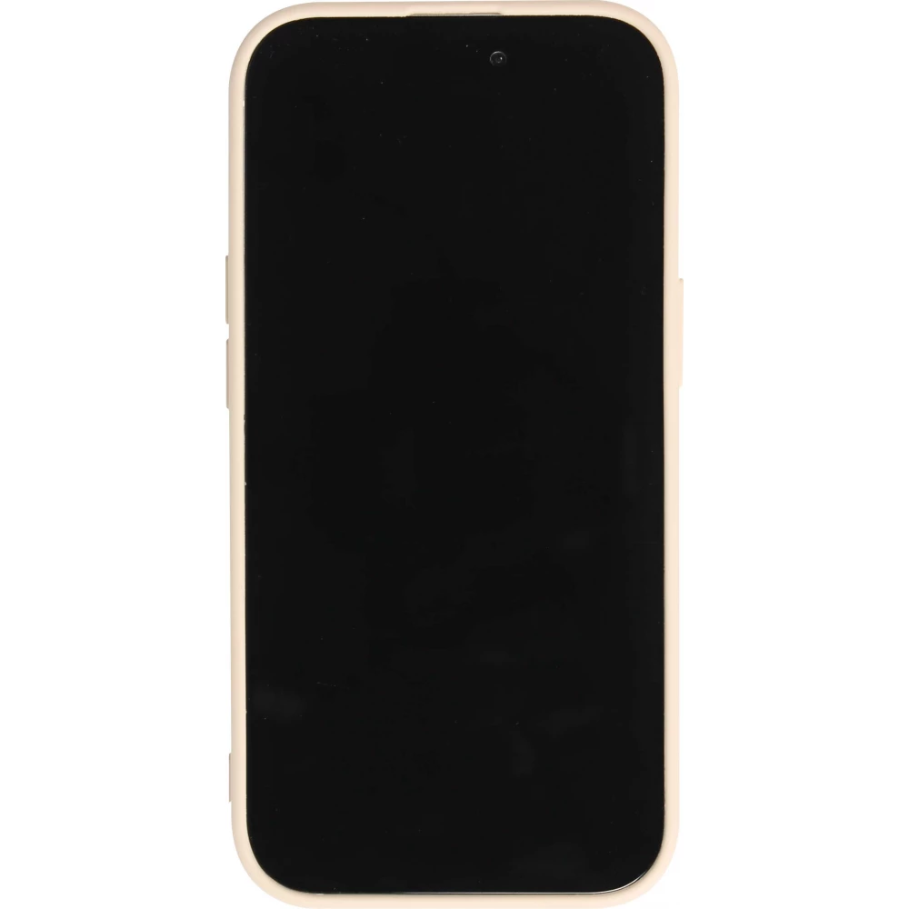 Coque iPhone 14 Pro - Gel silicone souple - Relaxed Cat - Beige