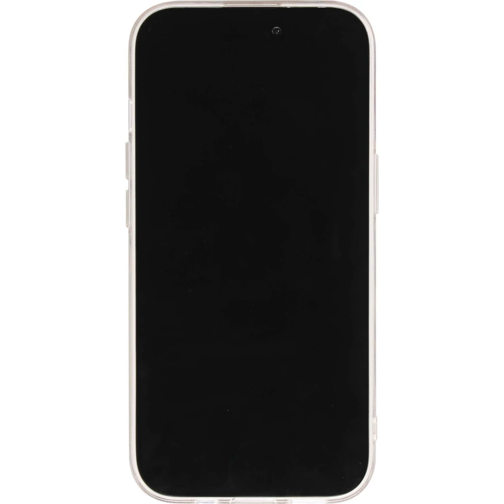 Coque iPhone 14 Pro - Gel silicone vagues color&eacute;es - Caf&eacute; Mocha
