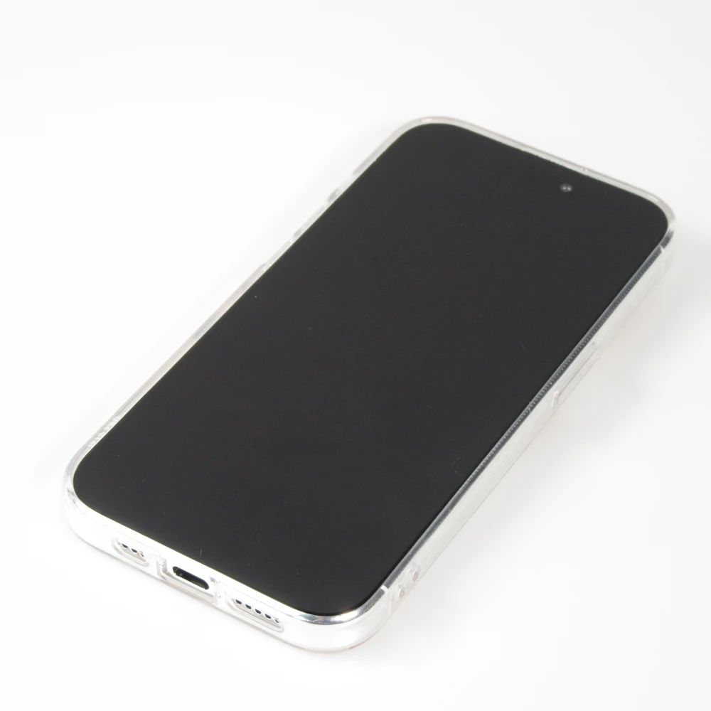 Coque iPhone 14 Pro - Gel silicone vagues color&eacute;es - Caf&eacute; Mocha