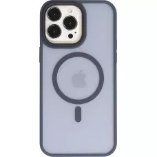 Coque iPhone 13 Pro - Jelly cover glass semi-transparente MagSafe - Navy blue