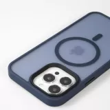Coque iPhone 13 Pro - Jelly cover glass semi-transparente MagSafe - Navy blue