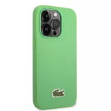 iPhone 14 Pro Max Case Hülle - Lacoste Petit Piqué Effekt mit MagSafe und gesticktem Logo-Patch - Grün