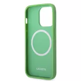 iPhone 14 Pro Max Case Hülle - Lacoste Petit Piqué Effekt mit MagSafe und gesticktem Logo-Patch - Grün