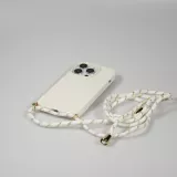 Samsung Galaxy S24 Case Hülle - Bio Eco-Friendly Vegan mit Handykette Necklace - Weiss