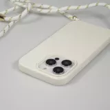 Samsung Galaxy S24 Case Hülle - Bio Eco-Friendly Vegan mit Handykette Necklace - Weiss
