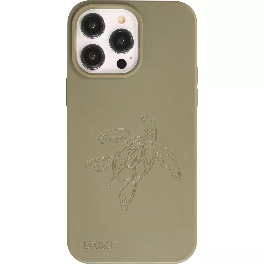iPhone 14 Pro Max Case Hülle - Bioka Biologisch Abbaubar Eco-Friendly Kompostierbar - Seele der Schildkröte - Dunkelgrün