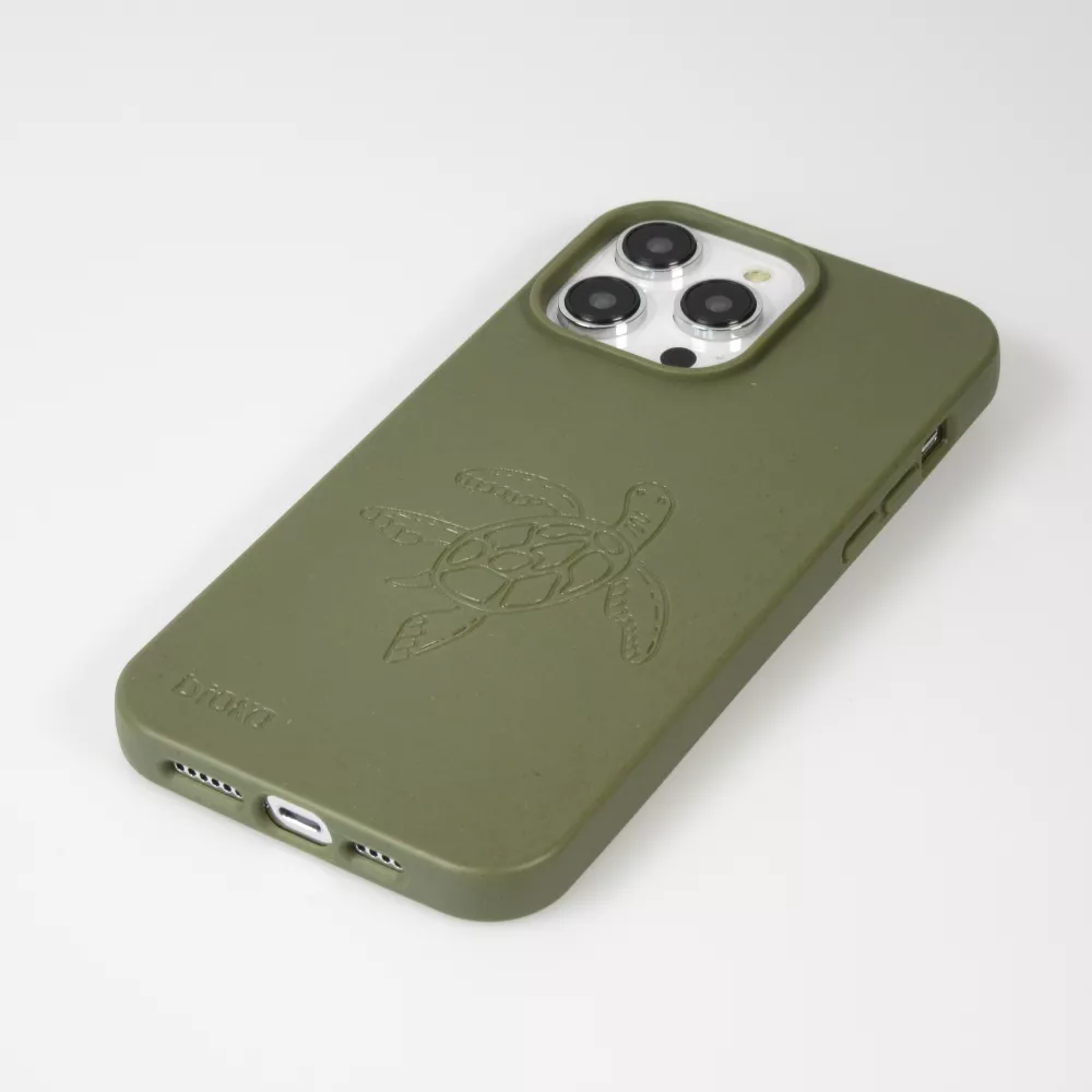 iPhone 14 Pro Max Case Hülle - Bioka Biologisch Abbaubar Eco-Friendly Kompostierbar - Seele der Schildkröte - Dunkelgrün