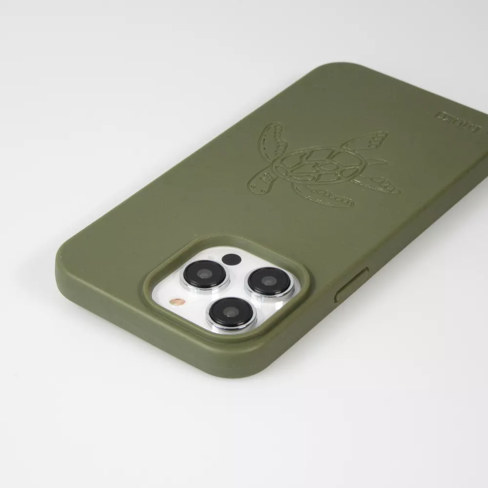 iPhone 14 Pro Max Case Hülle - Bioka Biologisch Abbaubar Eco-Friendly Kompostierbar - Seele der Schildkröte - Dunkelgrün