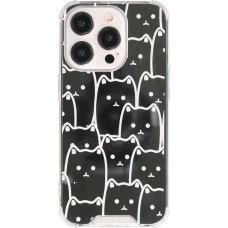 Coque iPhone 15 Pro - Gel bumper chat miroir - Transparent