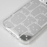 Coque iPhone 15 Pro - Gel bumper chat miroir - Transparent