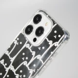 Coque iPhone 15 Pro - Gel bumper chat miroir - Transparent