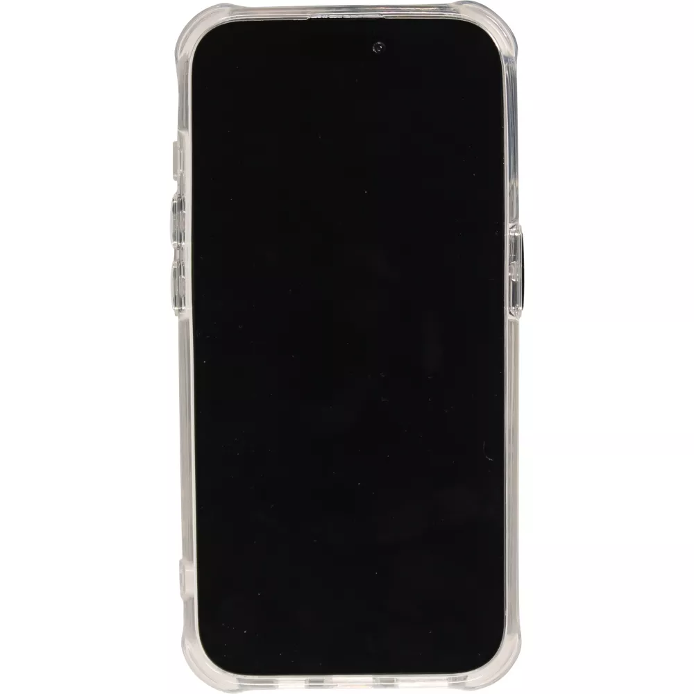 iPhone 14 Pro Case Hülle - Straffes Gummi Silikon mit verstärkten Ecken blühende Kirschblüte - Transparent