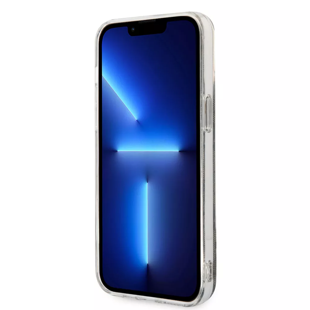 iPhone 14 Pro Max Case Hülle - Guess 2 in 1 Monogramm lackiert mit goldenem Magsafe und kabellosem Ladegerät - Braun