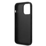Coque iPhone 14 Pro Max - Karl Lagerfeld similicuir grainé avec répétition de logos imprimés - Noir